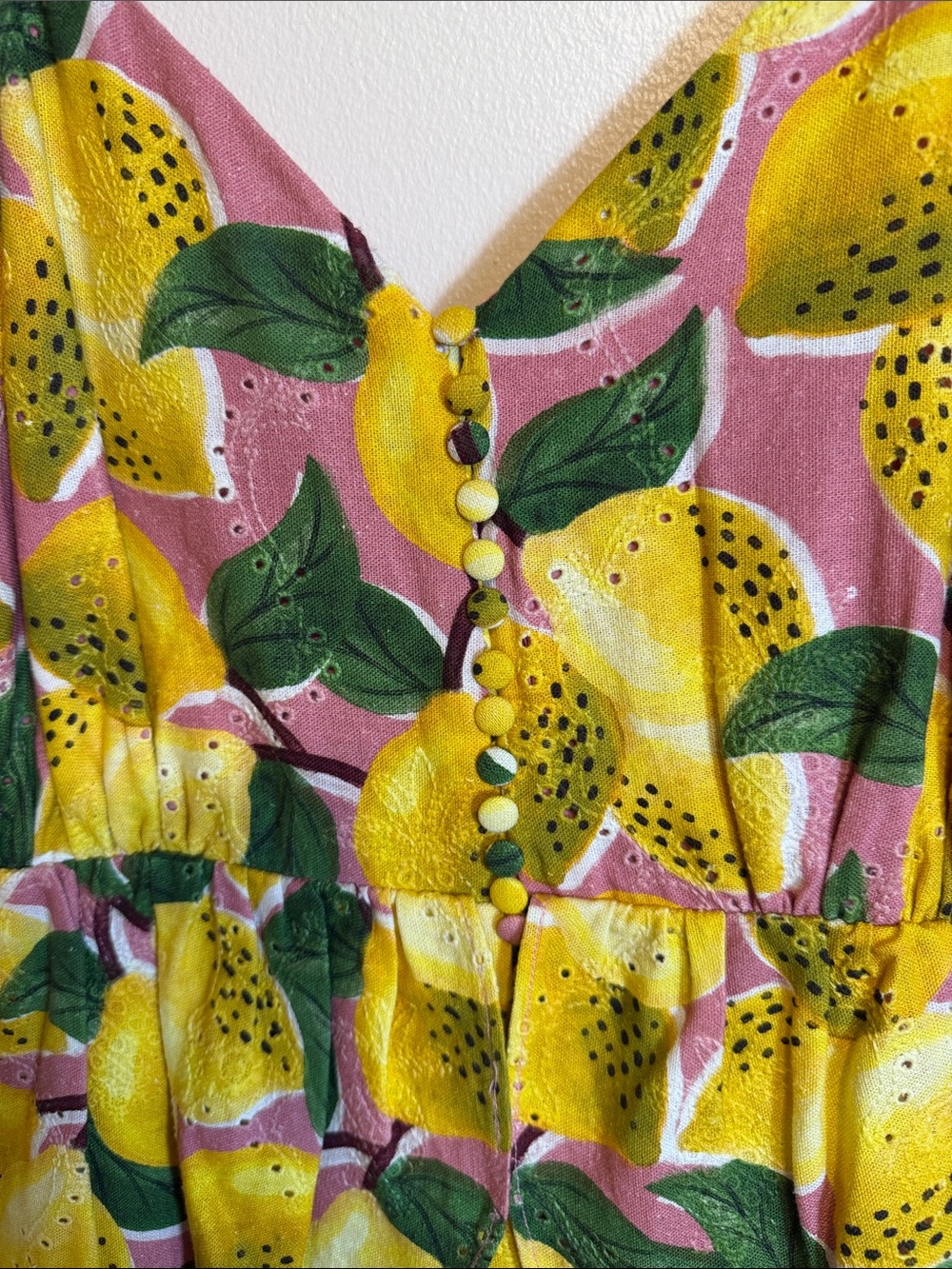 Farm Rio Fresh Lemons Ruffle Midi Dress - Picture 7 of 9